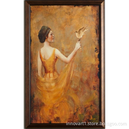 handpainted character figure oil painting